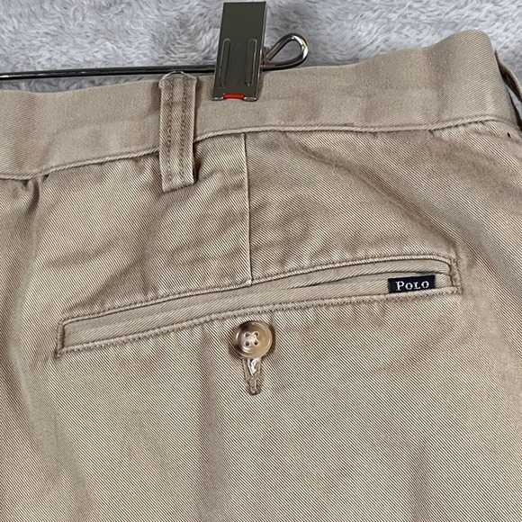 Polo Ralph Lauren Mens 40T Classic Fit Pleated Khakis Beige Cotton Pants Preppy - Picture 5 of 11
